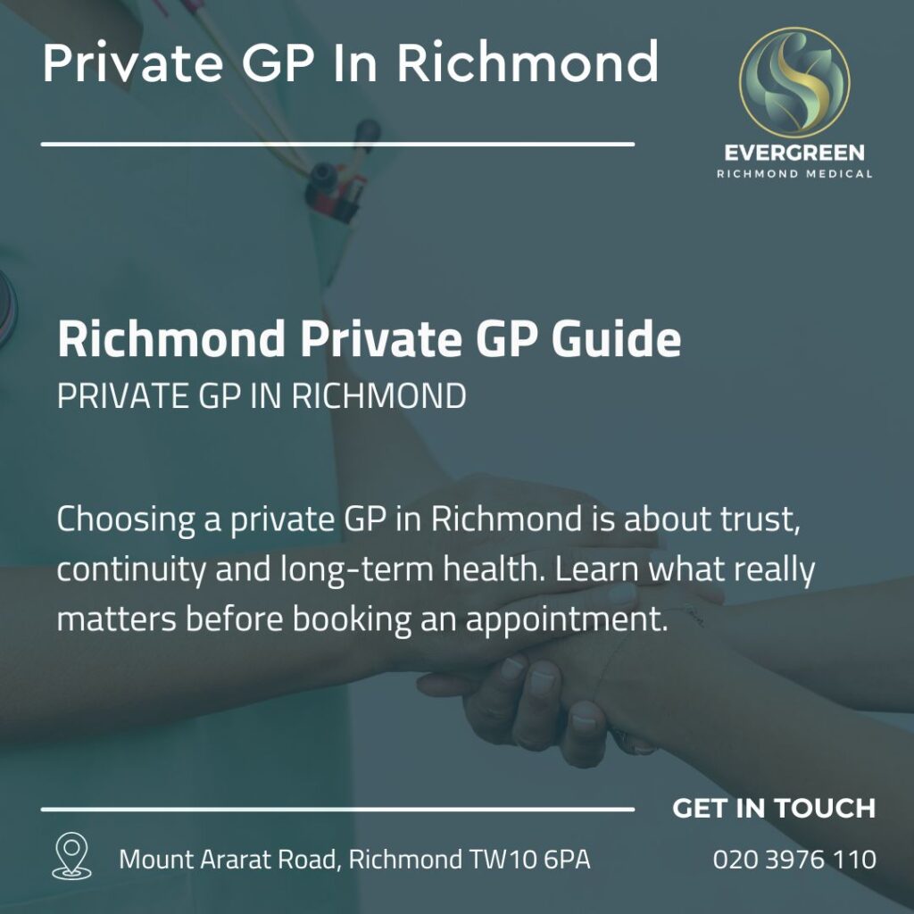 Private GP consultation in Richmond focused on long-term care