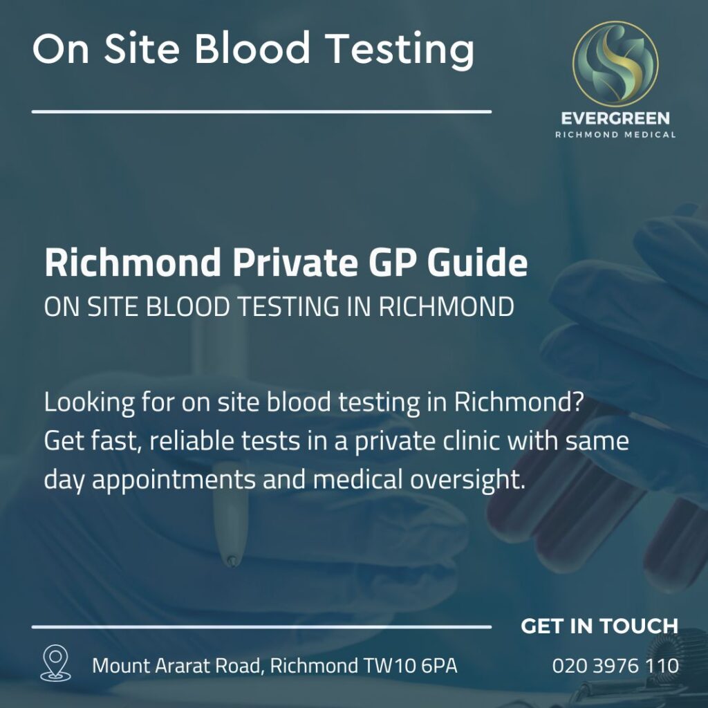 On site blood testing in Richmond at a private medical clinic