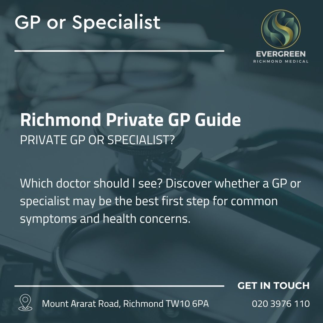 Guide explaining which doctor to see first for common symptoms including fatigue, hormonal changes, digestive concerns and hair loss