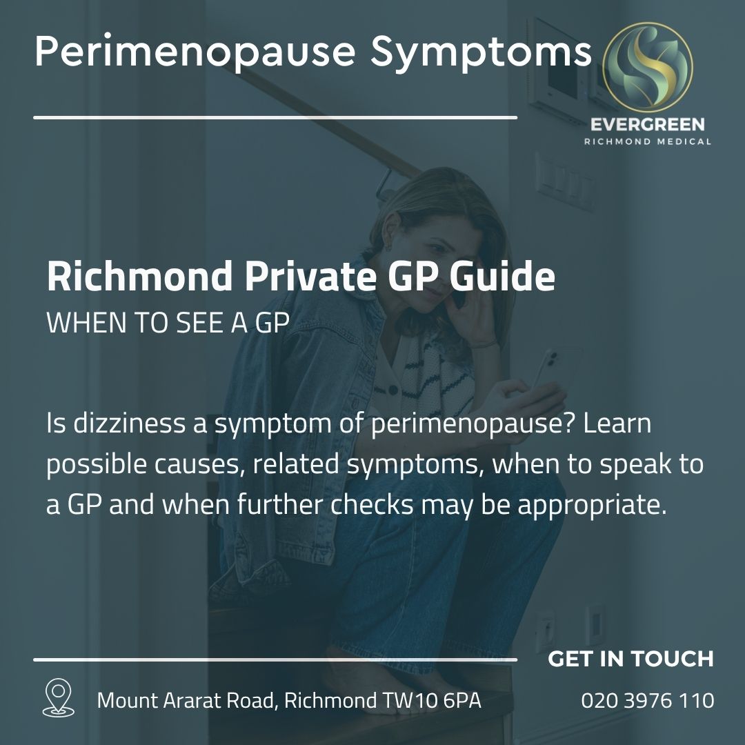 Woman experiencing dizziness during perimenopause